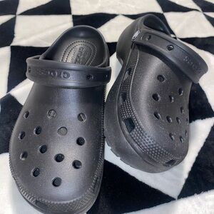 CROCS Classic Black Platform Clogs Sz 9 Woman’s